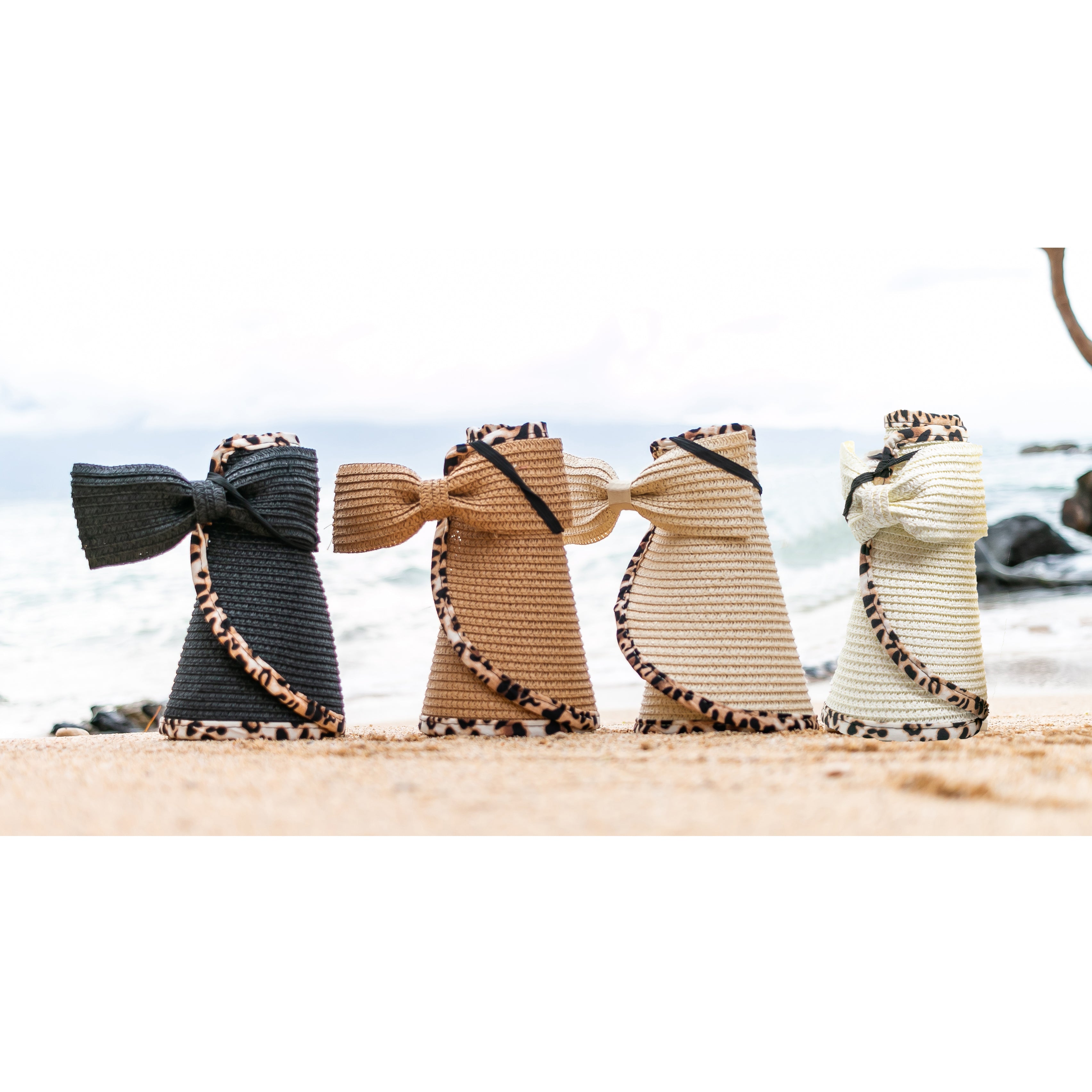 Leopard Trim Foldable Bow Visors