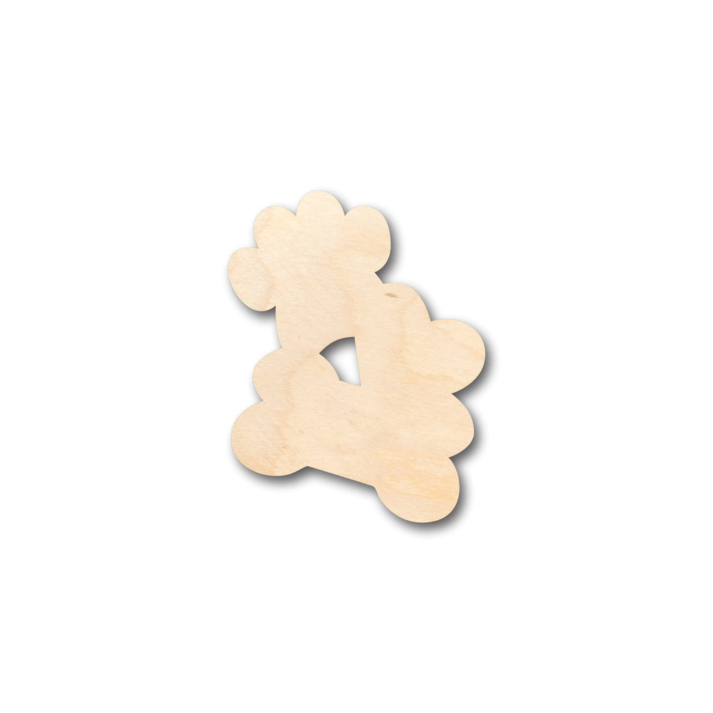 Unfinished Wood Dog Paw Heart Bone Shape - Craft - up to 46" DIY