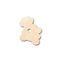 Unfinished Wood Dog Paw Heart Bone Shape - Craft - up to 46" DIY