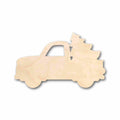 Unfinished Wood Christmas Tree Car Truck Silhouette - Craft- up to 46" DIY