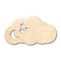 Unfinished Wood Cloud with Moon & Stars Shape - Craft - up to 46" DIY