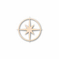 Unfinished Wood Compass Rose Star Sharp Six Point Star Silhouette - Craft- up to 46" DIY