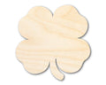Unfinished Wood Cute Four Leaf Clover Shape - Craft - up to 46" DIY