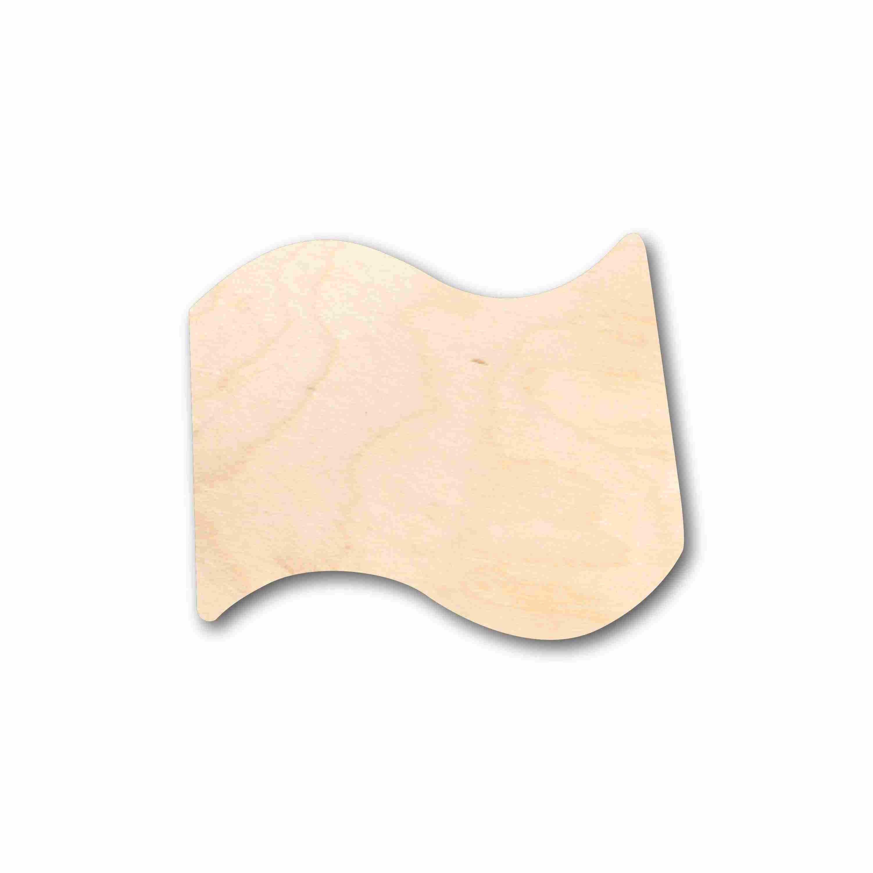 Unfinished Wood Cute Flag Silhouette - Craft- up to 46" DIY