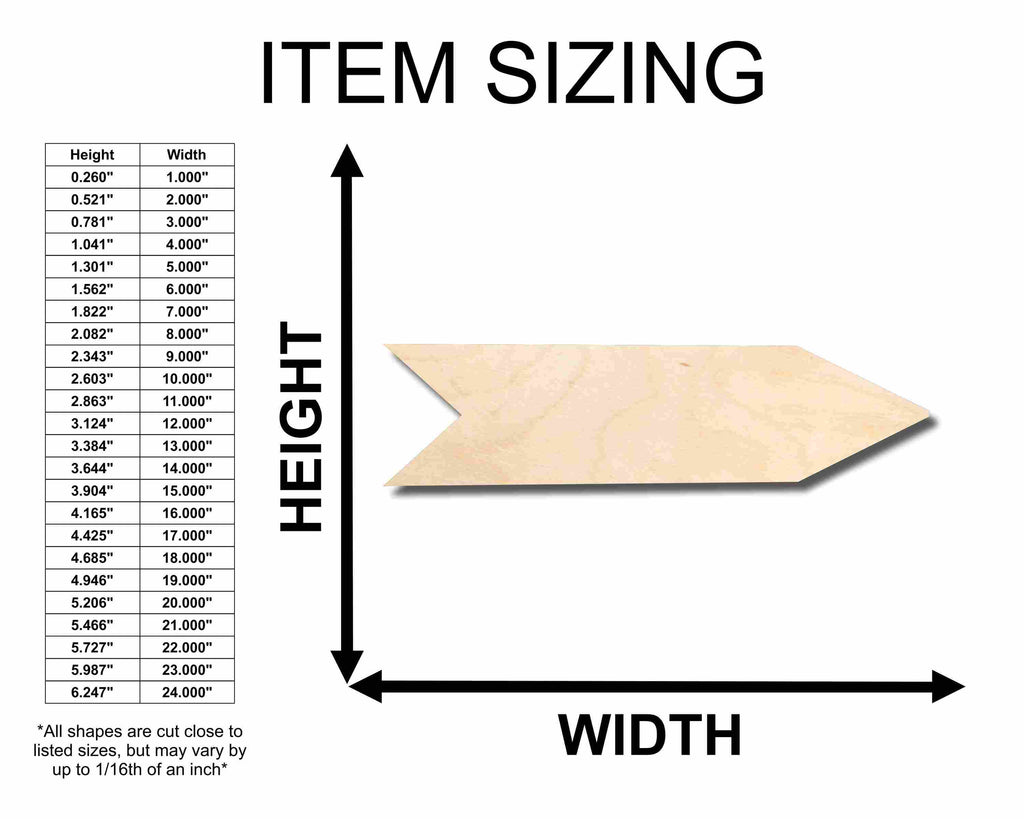 Unfinished Wood Decorative Direction Silhouette - Craft- up to 46" DIY
