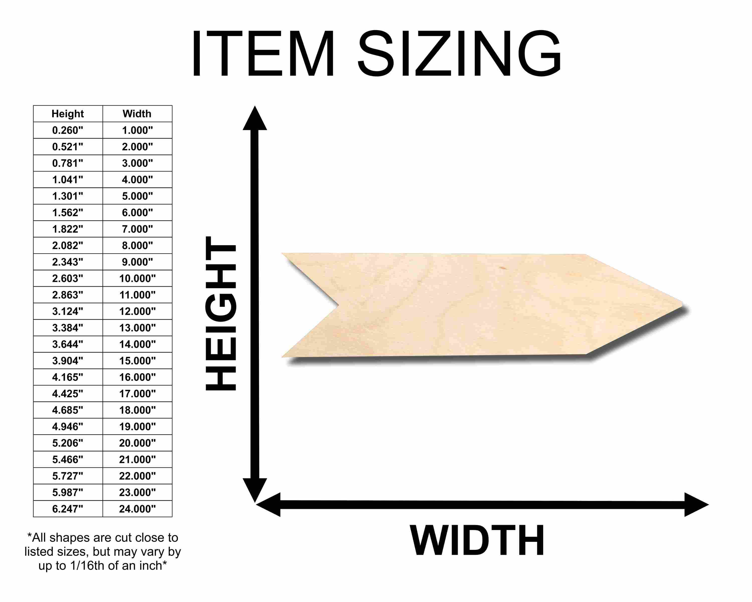 Unfinished Wood Decorative Direction Silhouette - Craft- up to 46" DIY