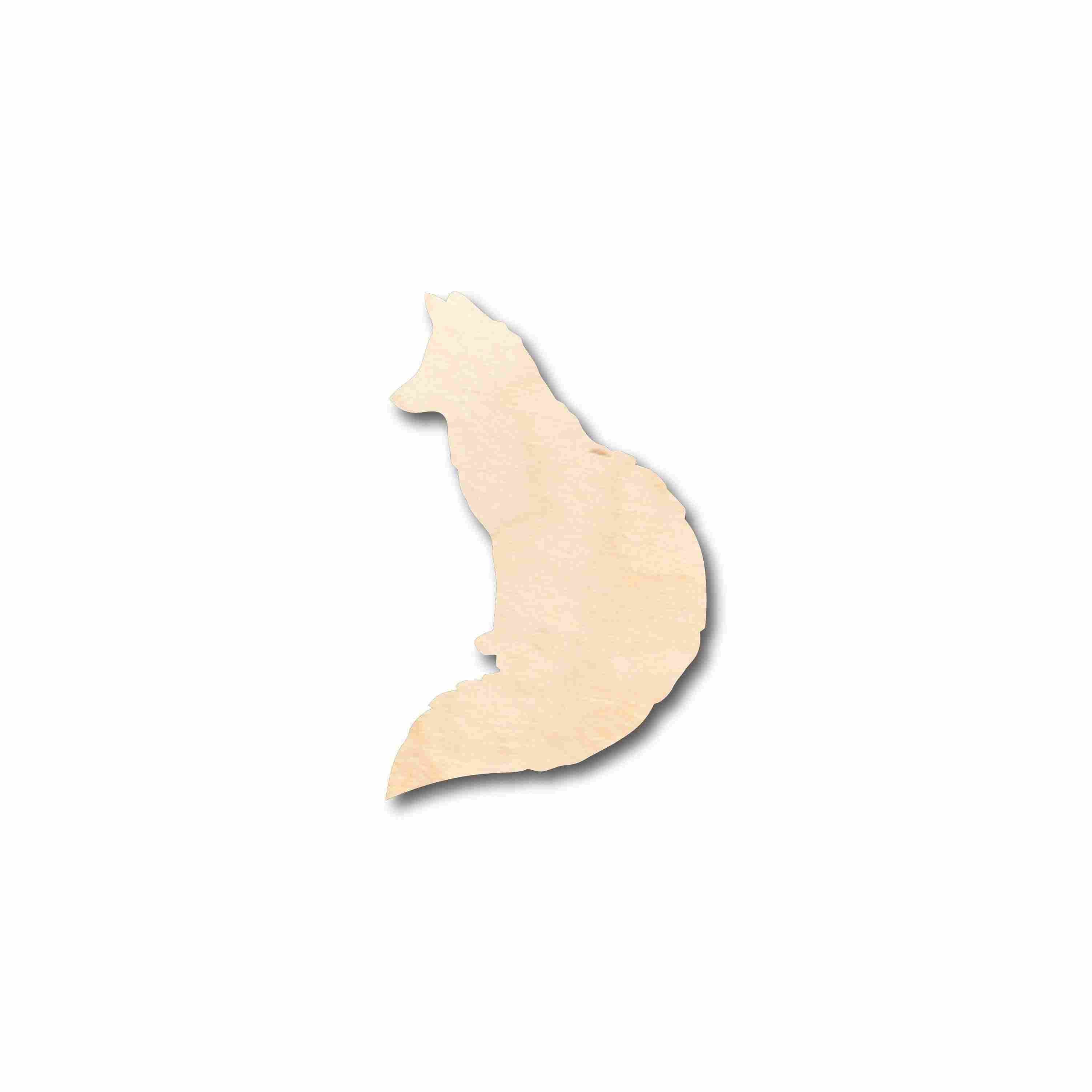Unfinished Wood Fox Silhouette - Craft- up to 46" DIY