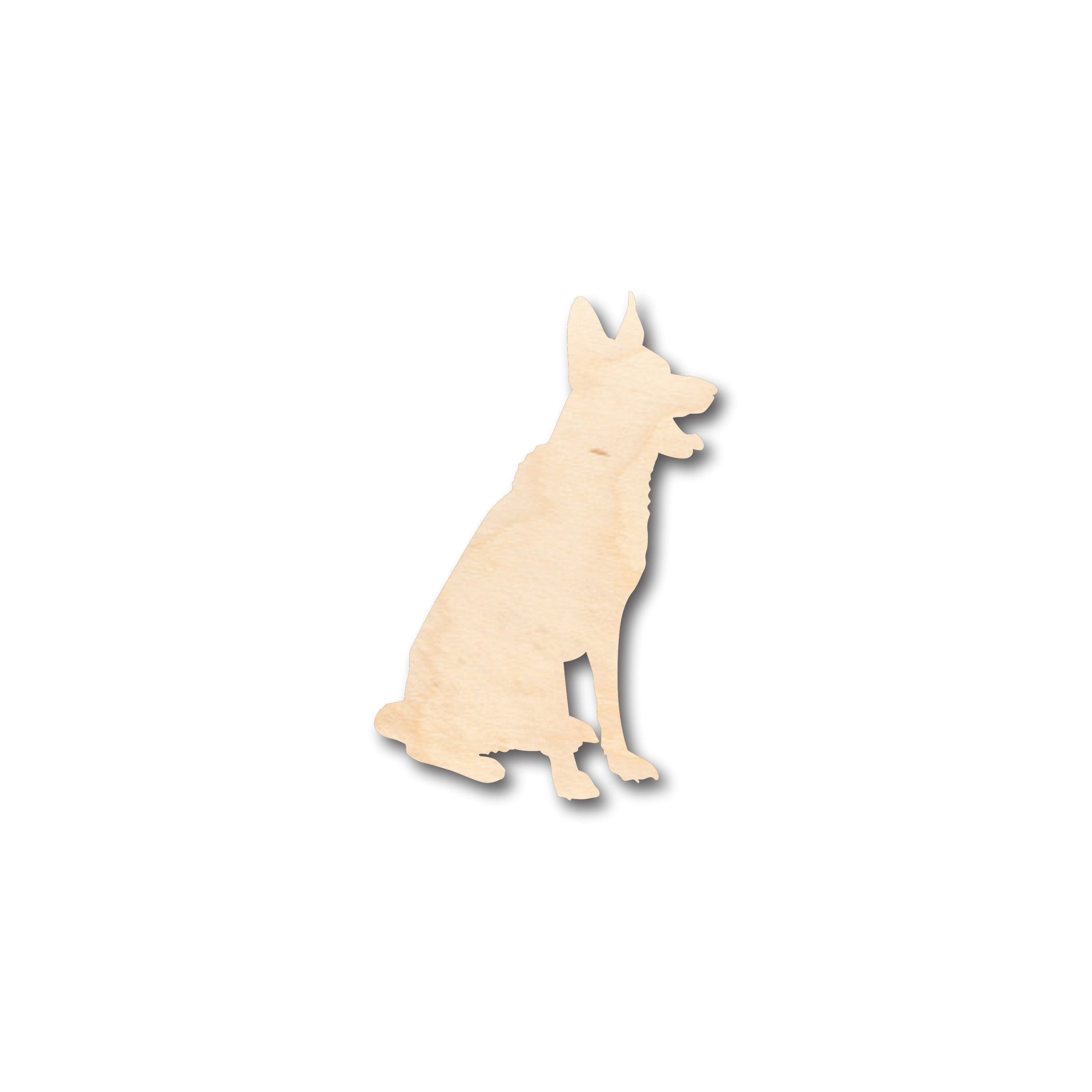 Unfinished Wood German Shepard Dog Shape - Craft - up to 46" DIY