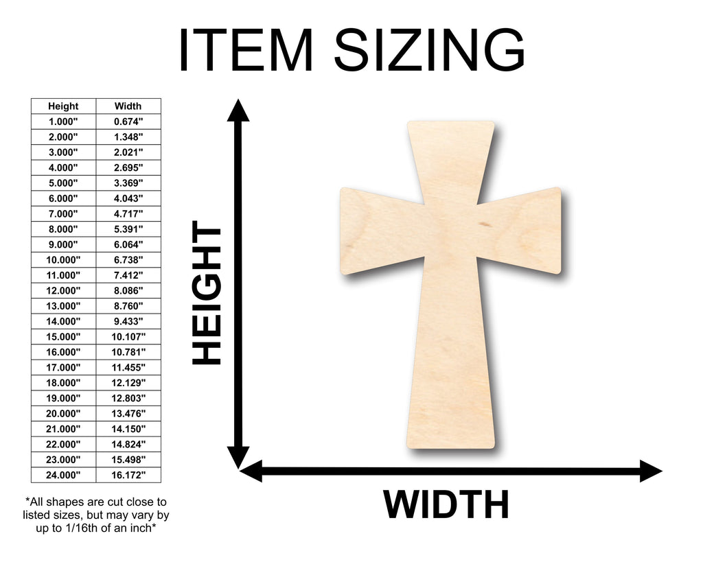 Unfinished Wood Germanic Cross Shape - Craft - up to 46" DIY