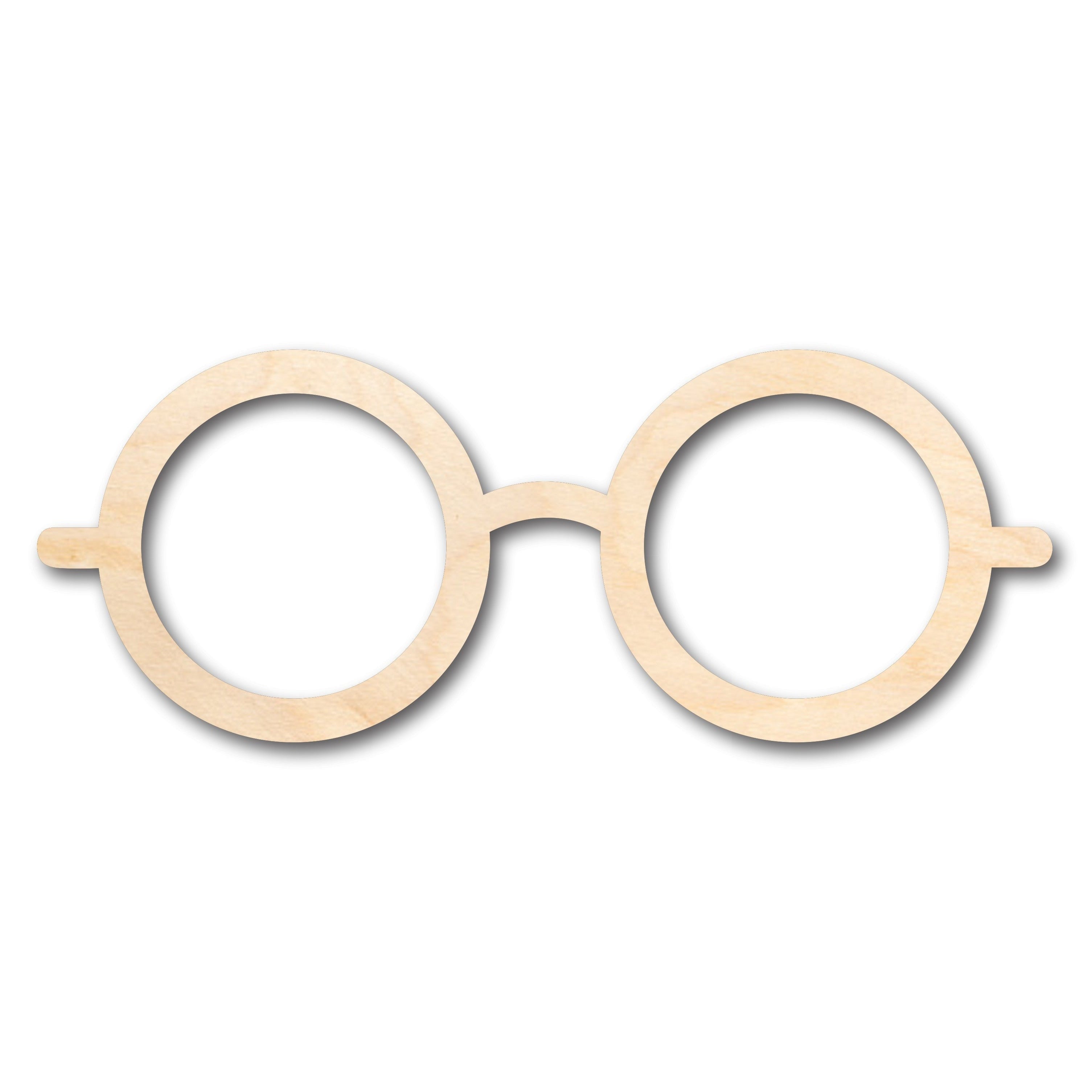 Unfinished Wood Glasses Shape - Craft - up to 46" DIY