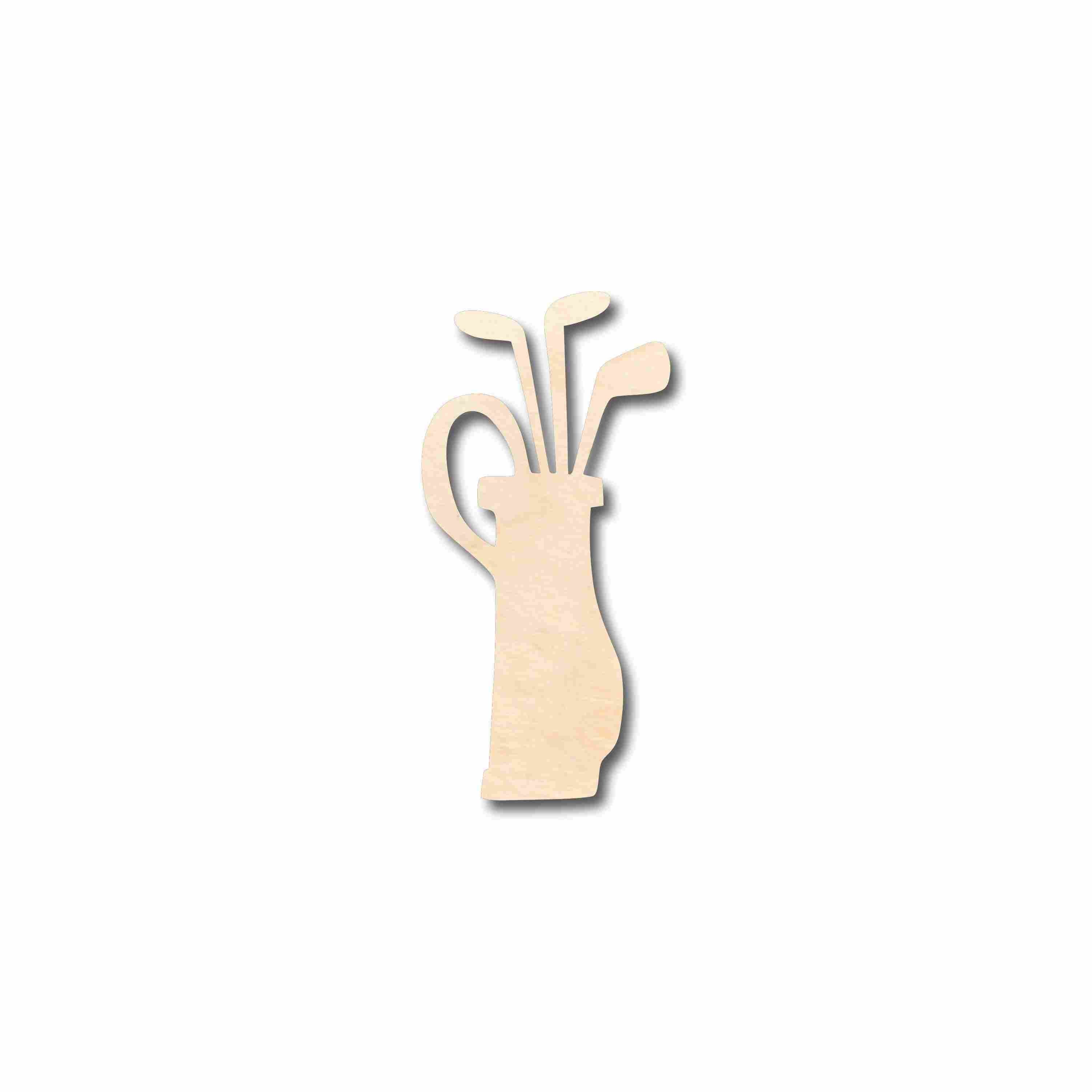 Unfinished Wood Golf Bag Silhouette - Craft- up to 46" DIY
