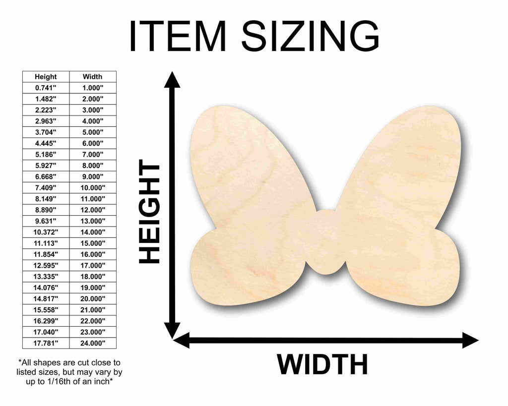 Unfinished Wood Hair Bow Silhouette - Craft- up to 46" DIY