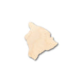 Unfinished Wood Hawaiian Island Big Island Shape - Craft - up to 46" DIY