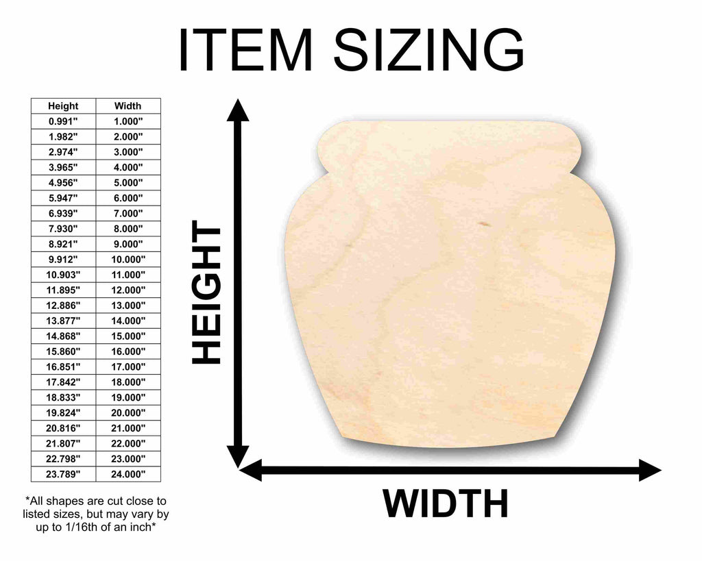 Unfinished Wood Honey Pot Flower Pot Silhouette - Craft- up to 46" DIY