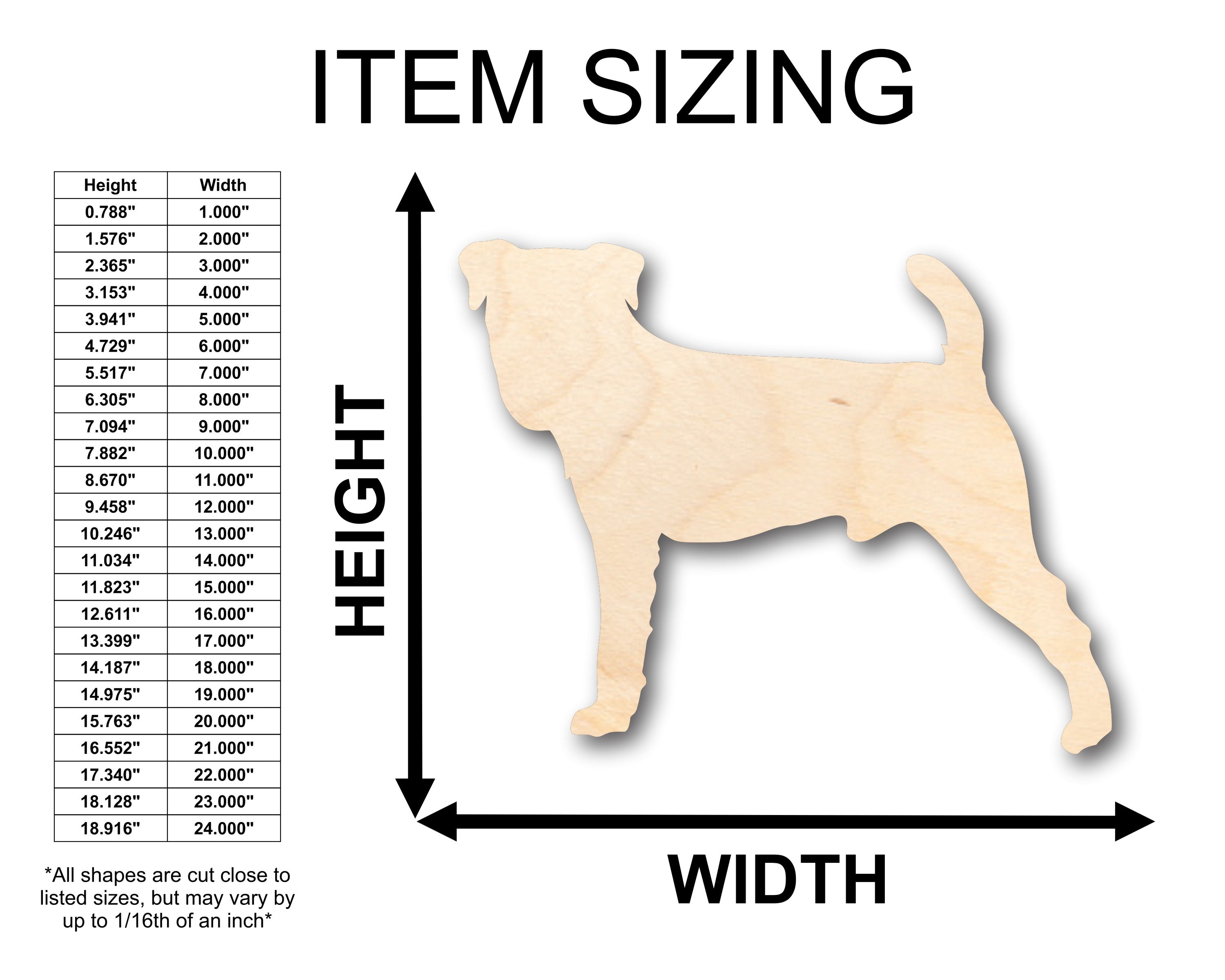 Unfinished Wood Jack Russel Terrier Small Dog Shape - Craft - up to 46" DIY