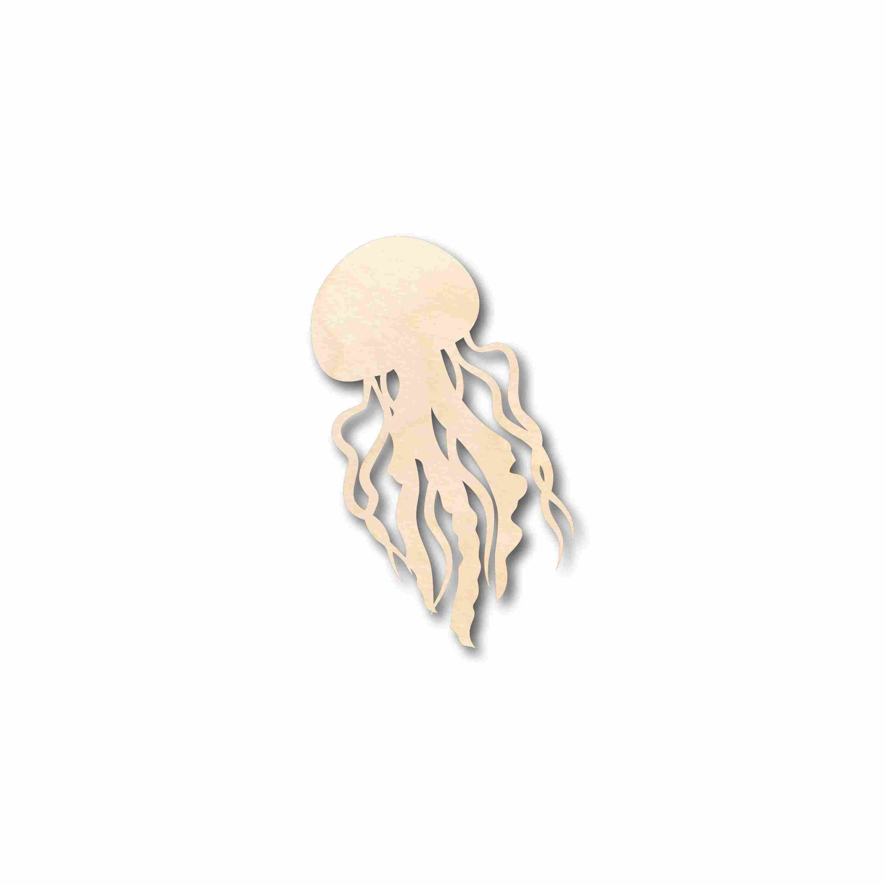 Unfinished Wood Jellyfish Jelly Fish Silhouette - Craft- up to 46" DIY