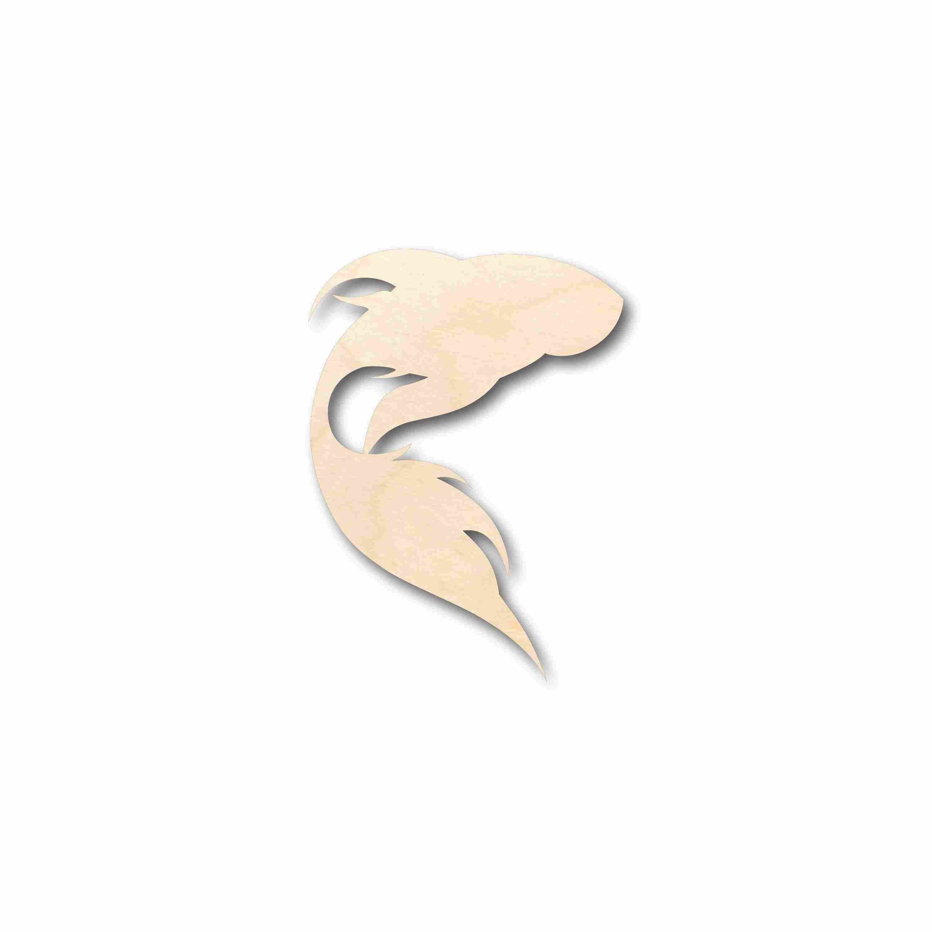 Unfinished Wood Koi Fish Goldfish Silhouette - Craft- up to 46" DIY