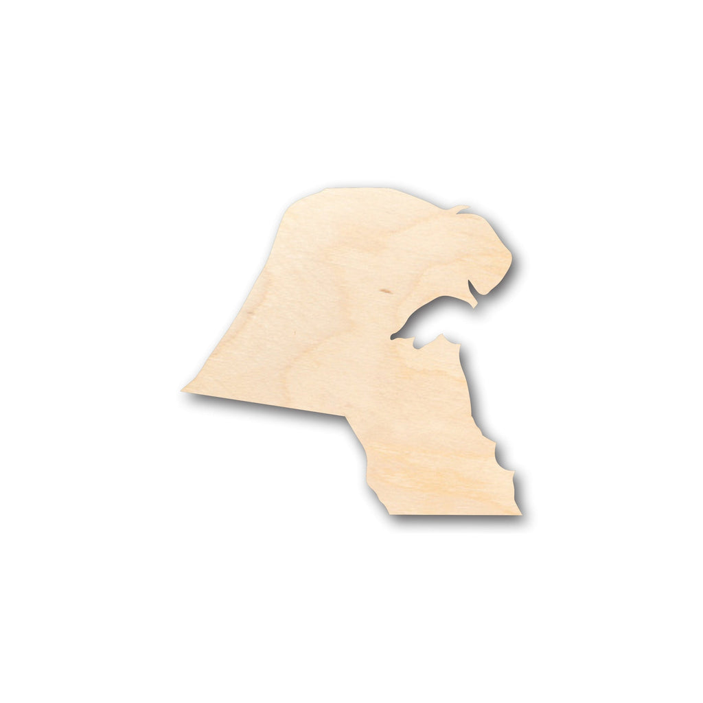 Unfinished Wood Kuwait Country Shape - Craft - up to 46" DIY