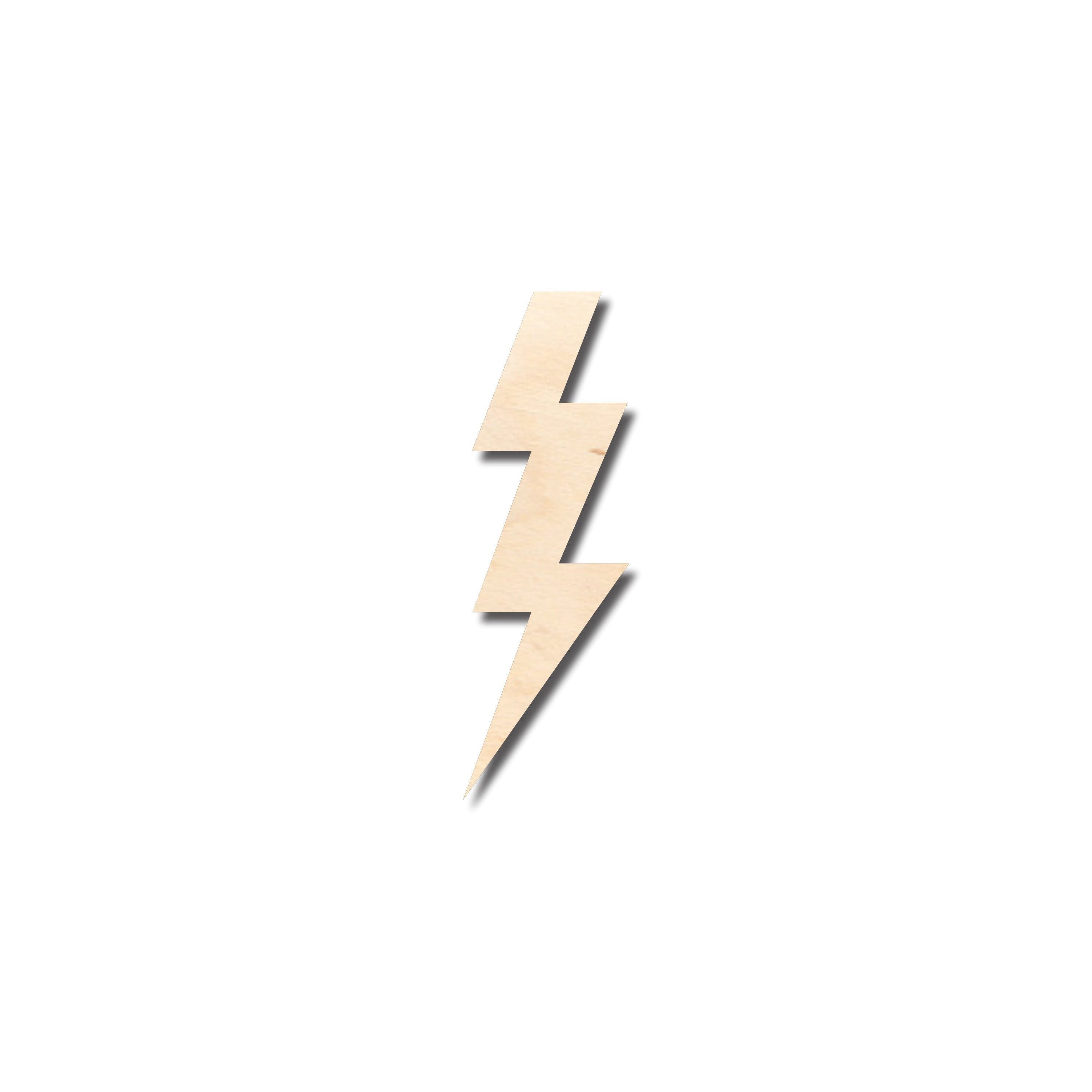 Unfinished Wood Lightening Bolt Shape - Craft - up to 46" DIY