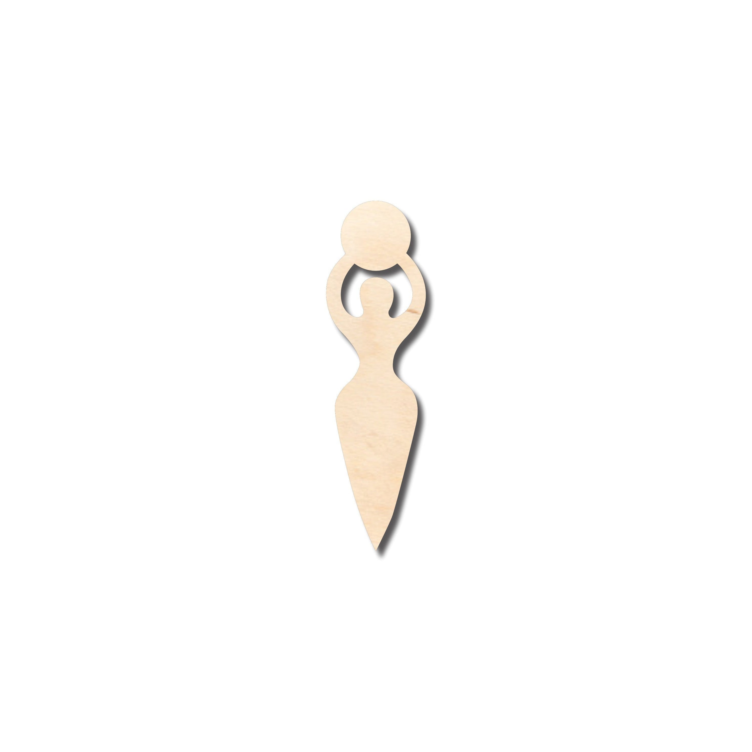 Unfinished Wood Moon Goddess Shape - Craft - up to 46" DIY
