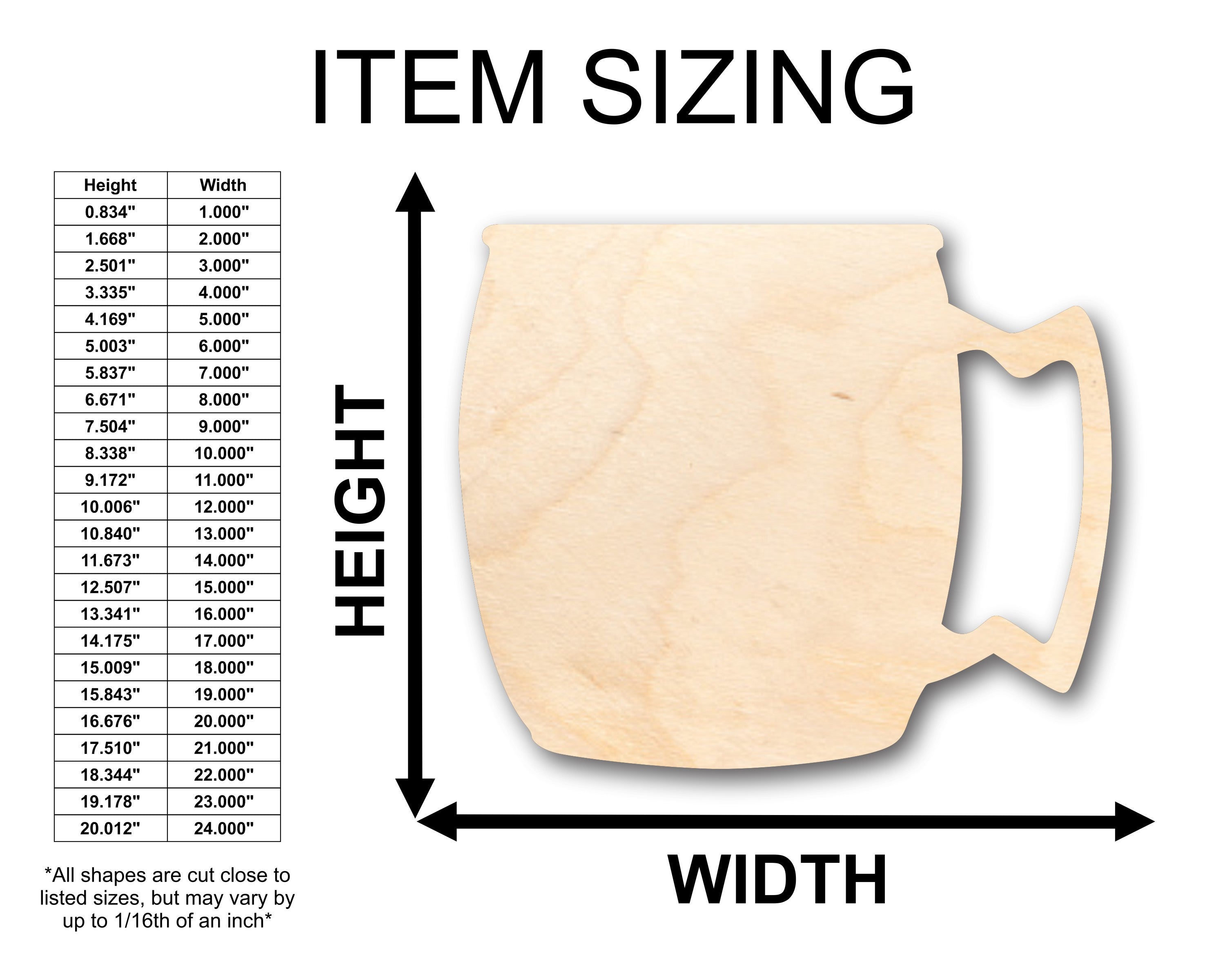 Unfinished Wood Moscow Mule Shape - Craft - up to 46" DIY