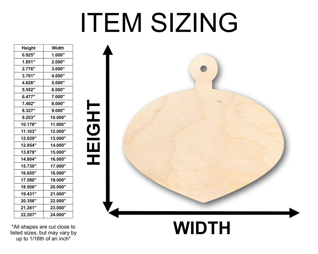 Unfinished Wood Ornament Wide Shape - Craft - up to 46" DIY