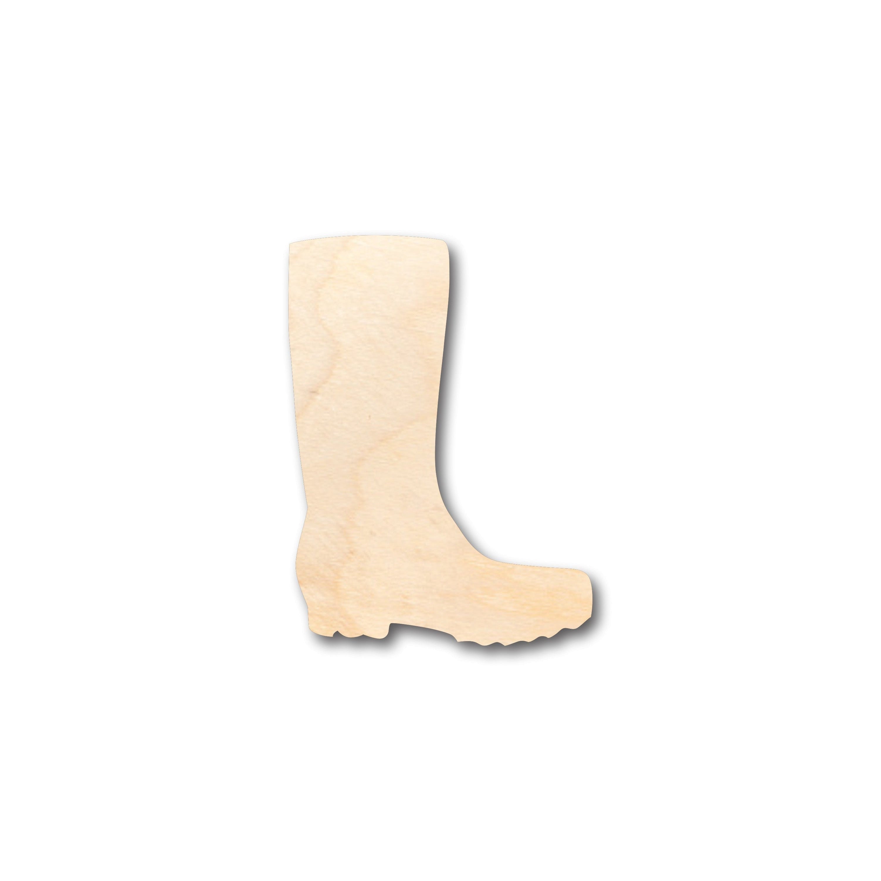 Unfinished Wood Rain Mud Boot Shape - Craft - up to 46" DIY