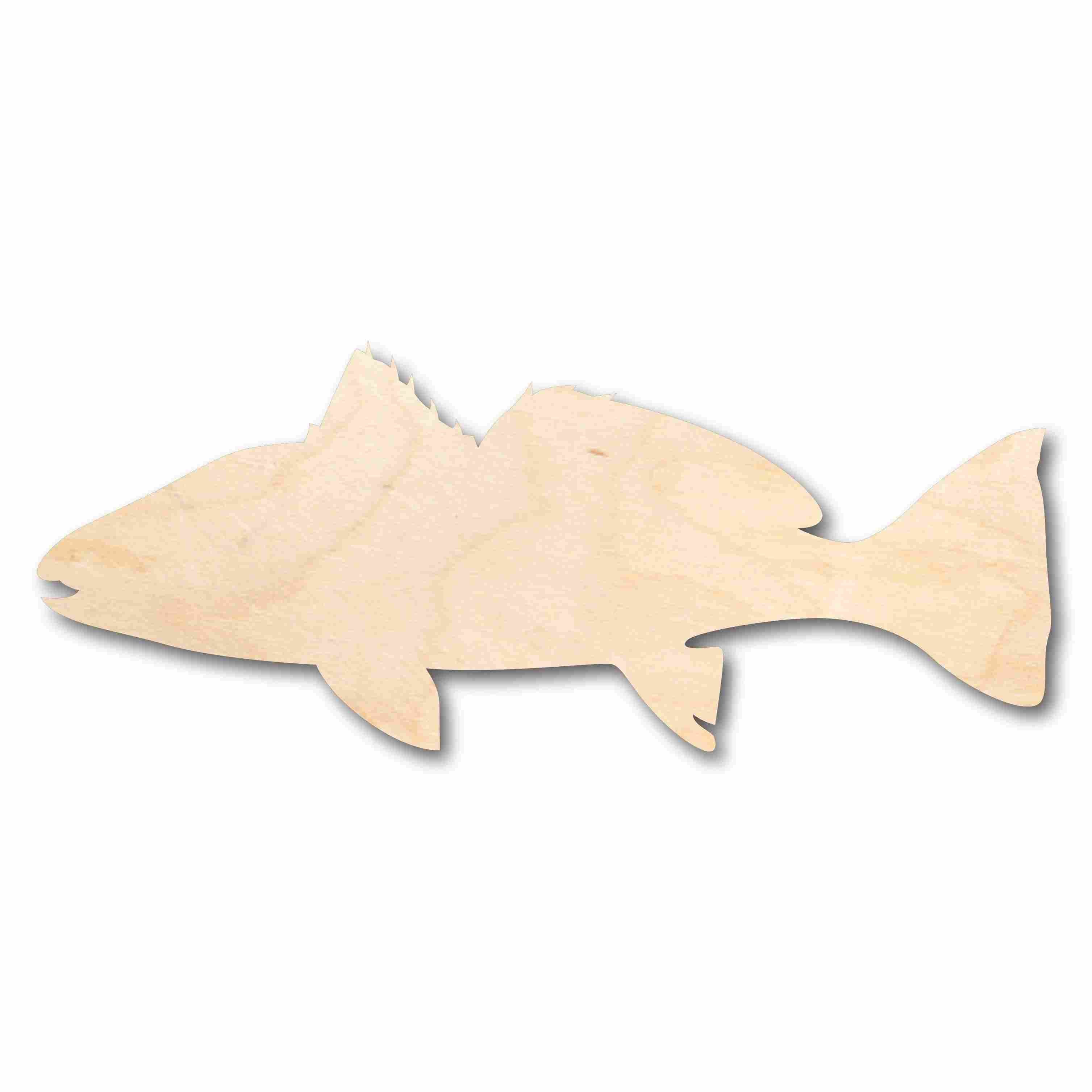 Unfinished Wood Red Drum Fish Silhouette - Craft- up to 46" DIY