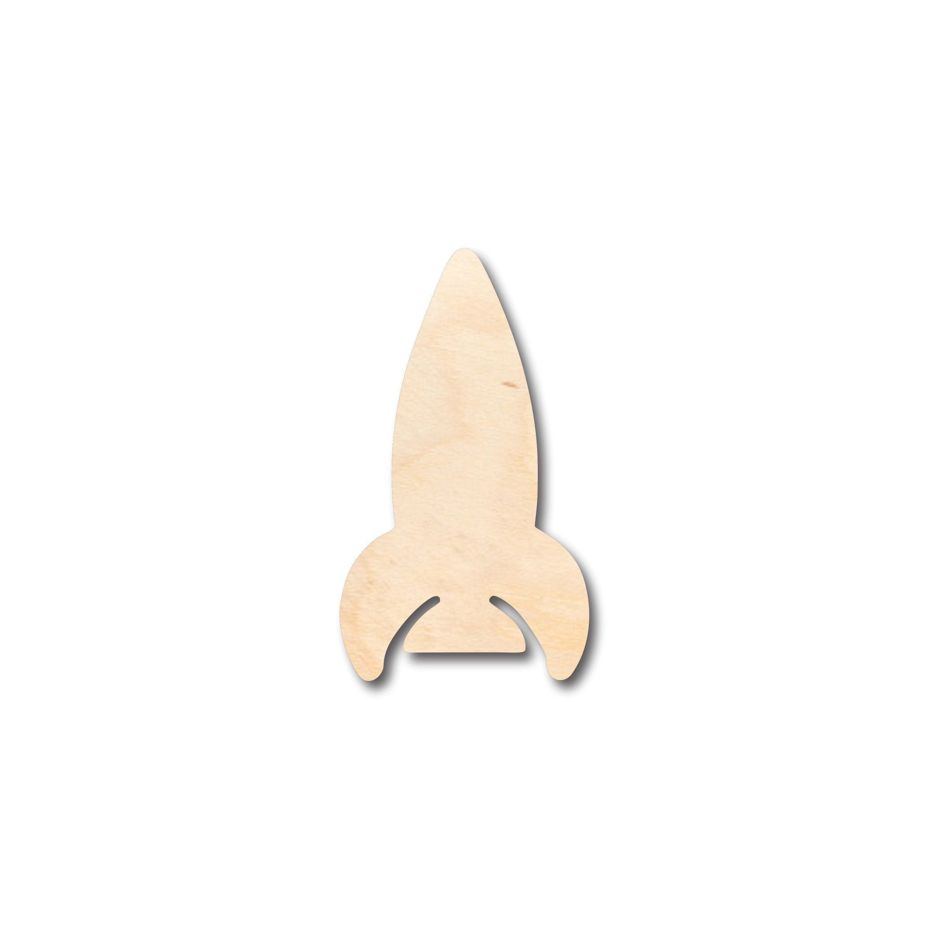 Unfinished Wood Rocket Ship Shape - Craft - up to 46" DIY