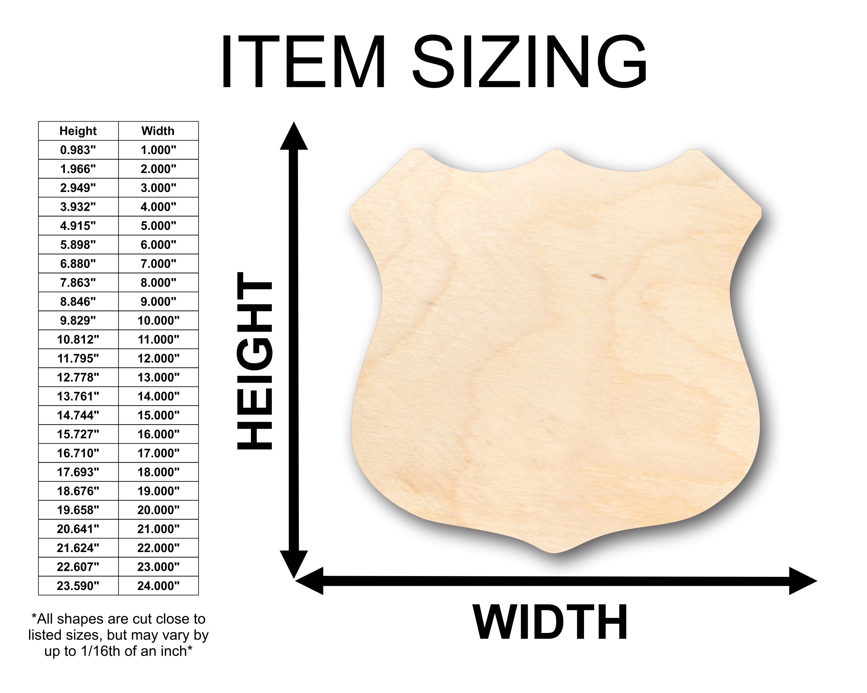 Unfinished Wood Route Sign Shape - Craft - up to 46" DIY