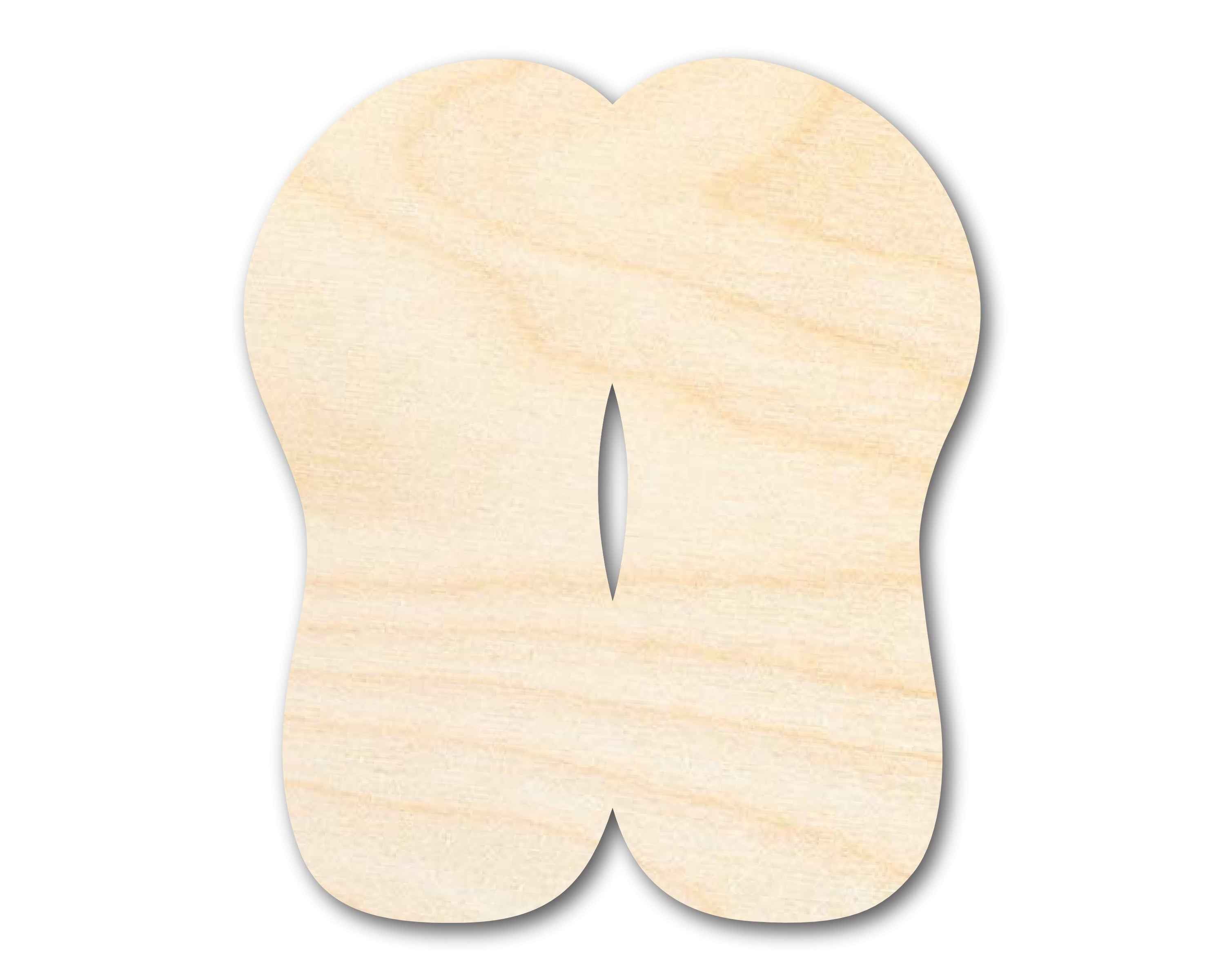Unfinished Wood Flip Flop Sandals | Summer | Beach | Craft Cutout | up to 46" DIY