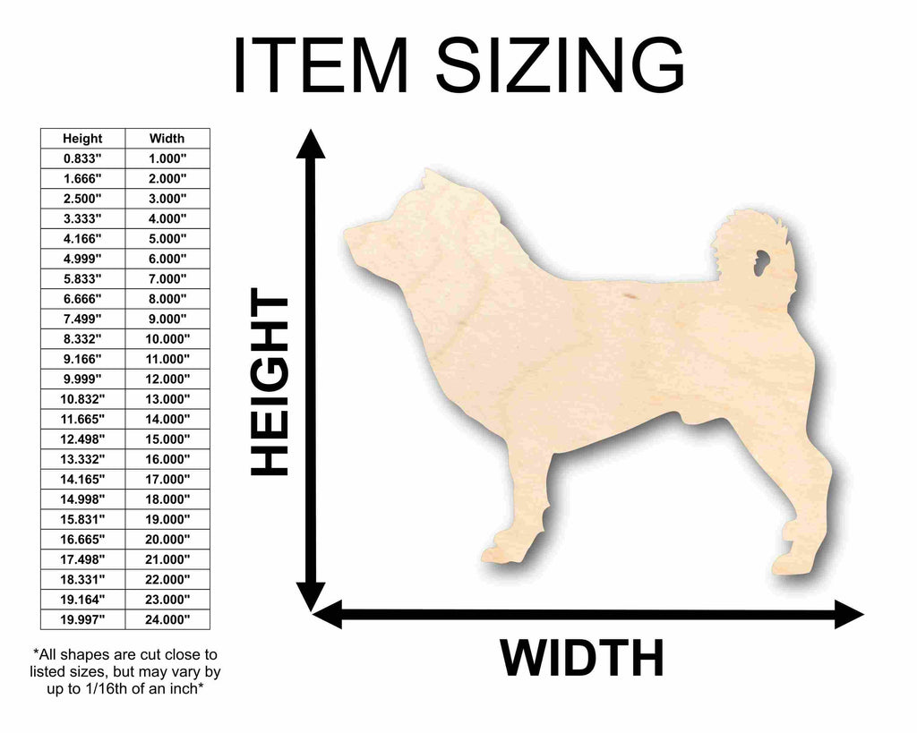 Unfinished Wood Shiba Inu Dog Silhouette - Craft- up to 46" DIY