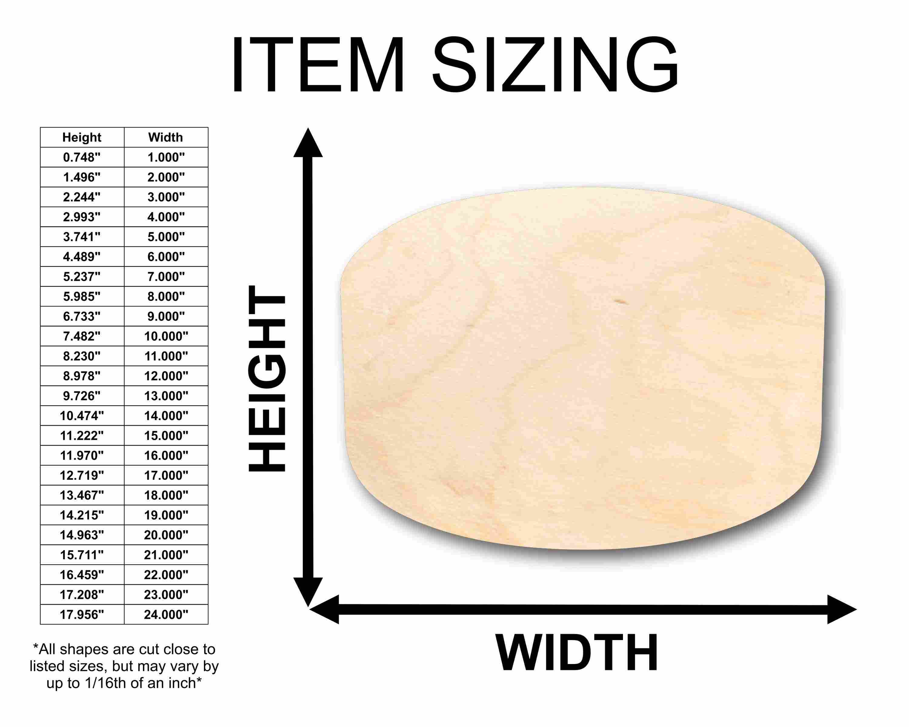 Unfinished Wood Single Hockey Puck Silhouette - Craft- up to 46" DIY