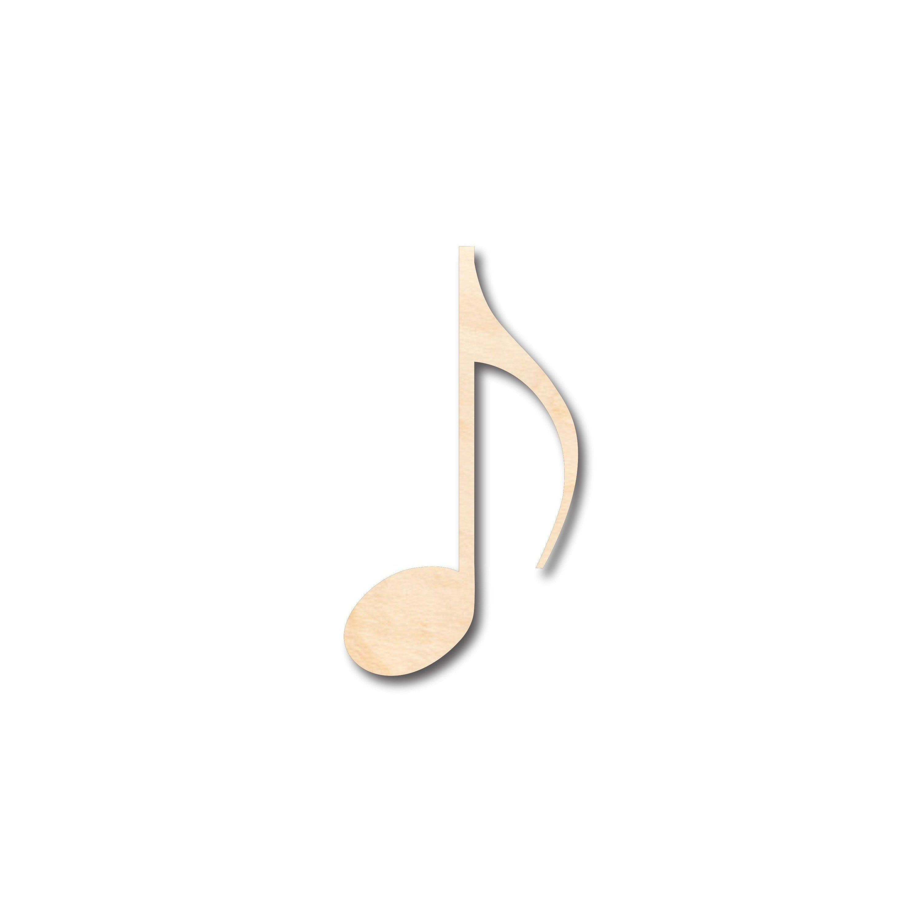 Unfinished Wood Eighth Note Music Art Shape - Craft - up to 46" DIY