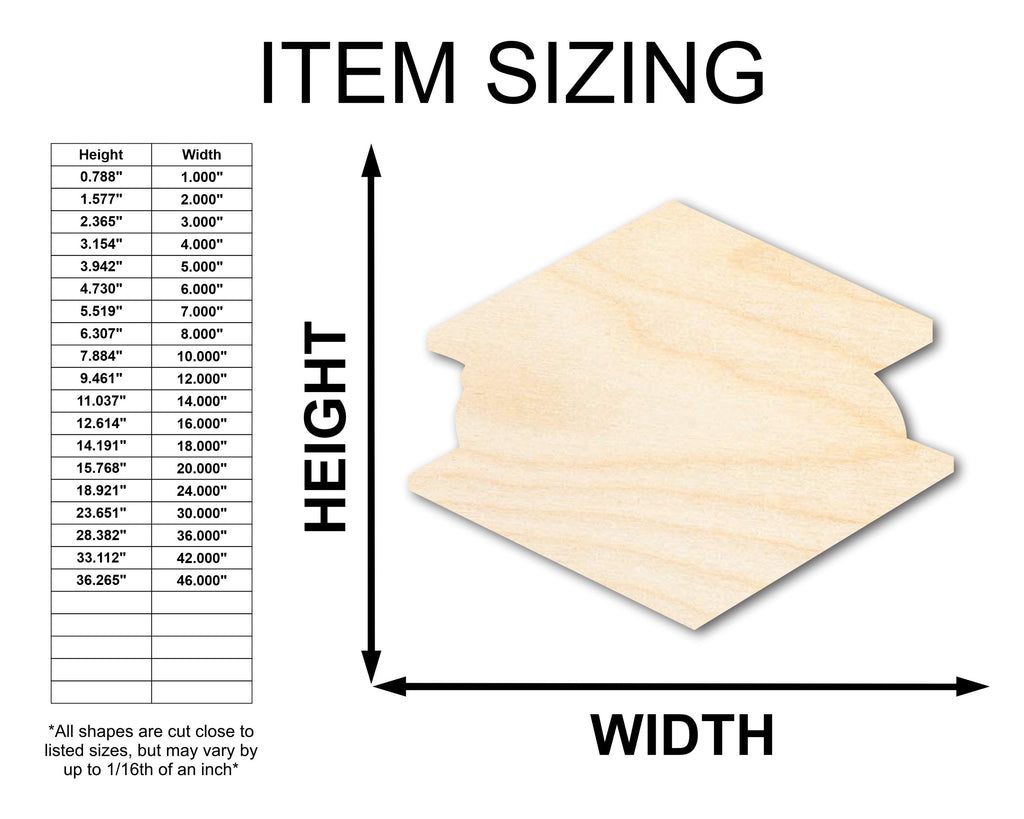 Unfinished Wood S'more Shape - Campfire Craft - up to 46" DIY