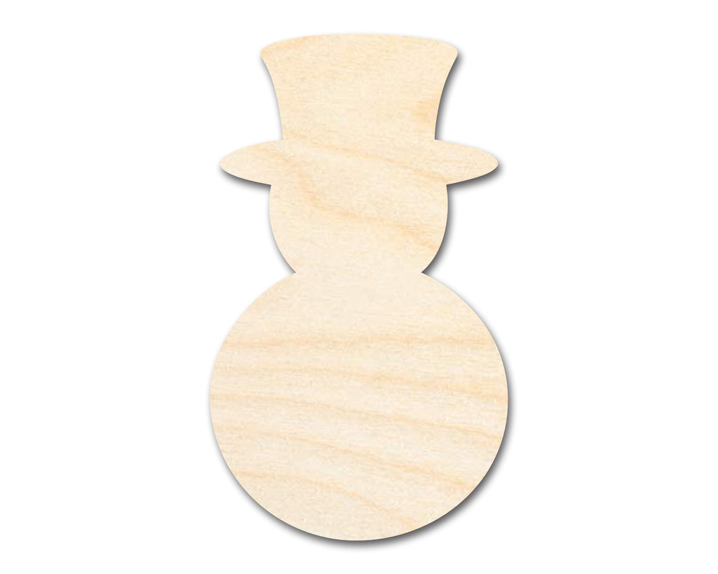 Unfinished Wood Tophat Snowman Shape - Craft - up to 46" DIY