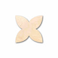Unfinished Wood Star Flower Petals Silhouette - Craft- up to 46" DIY