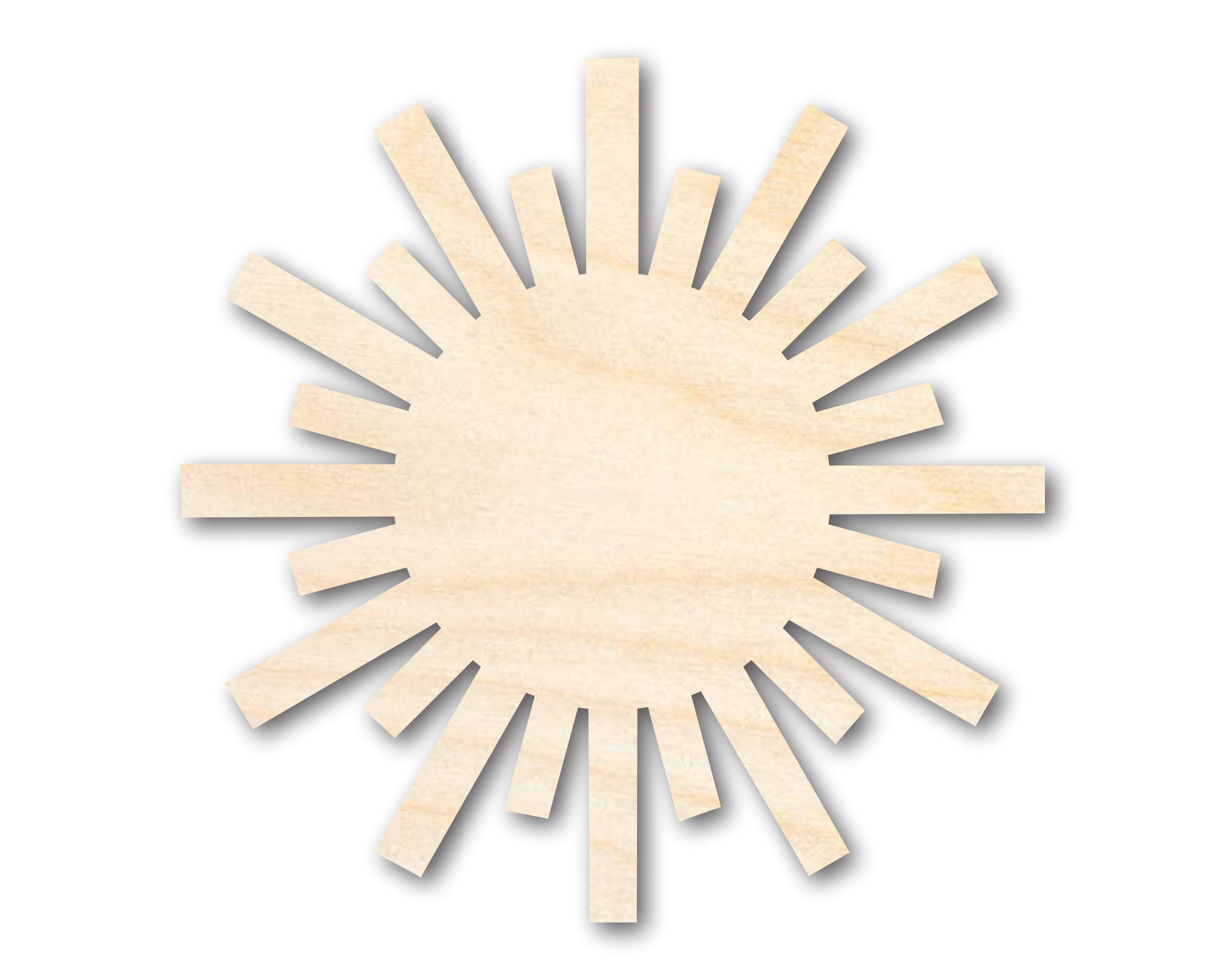 Unfinished Wood Paper Sun Shape | Summer Craft Cutout | up to 46" DIY