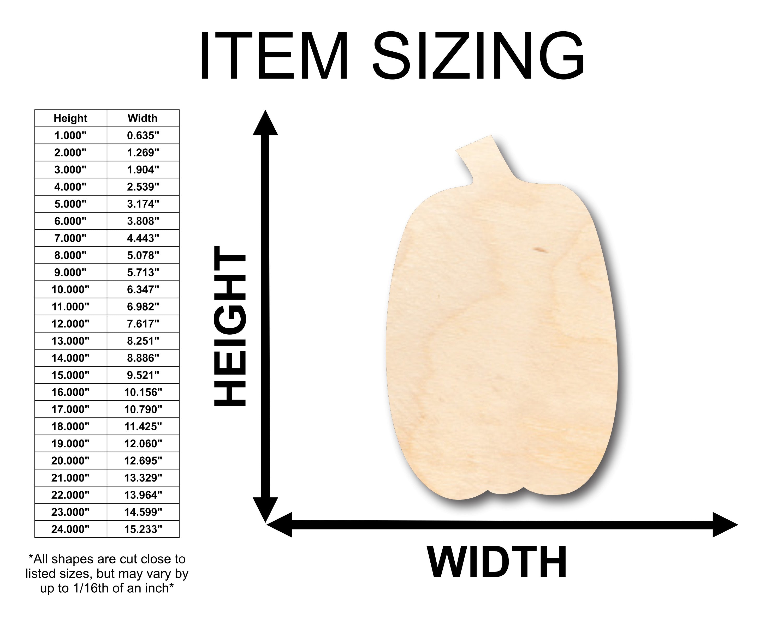 Unfinished Wood Tall Pumpkin Shape - Craft - up to 46" DIY