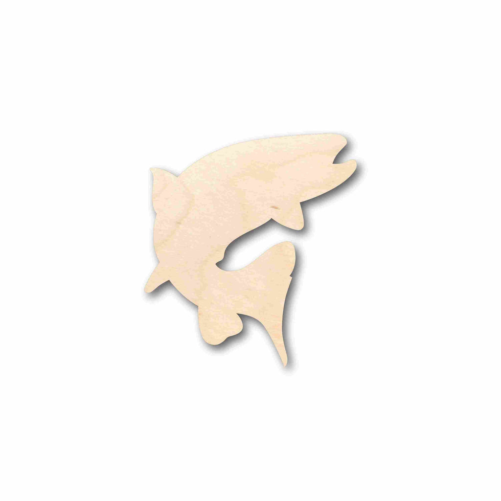 Unfinished Wood Trout Salmon Fish Silhouette - Craft- up to 46" DIY
