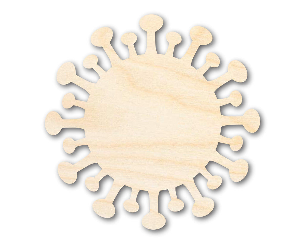 Unfinished Wood Virus Shape | Germ Craft Cutout | up to 46" DIY