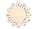 Unfinished Wood Virus Shape | Germ Craft Cutout | up to 46" DIY