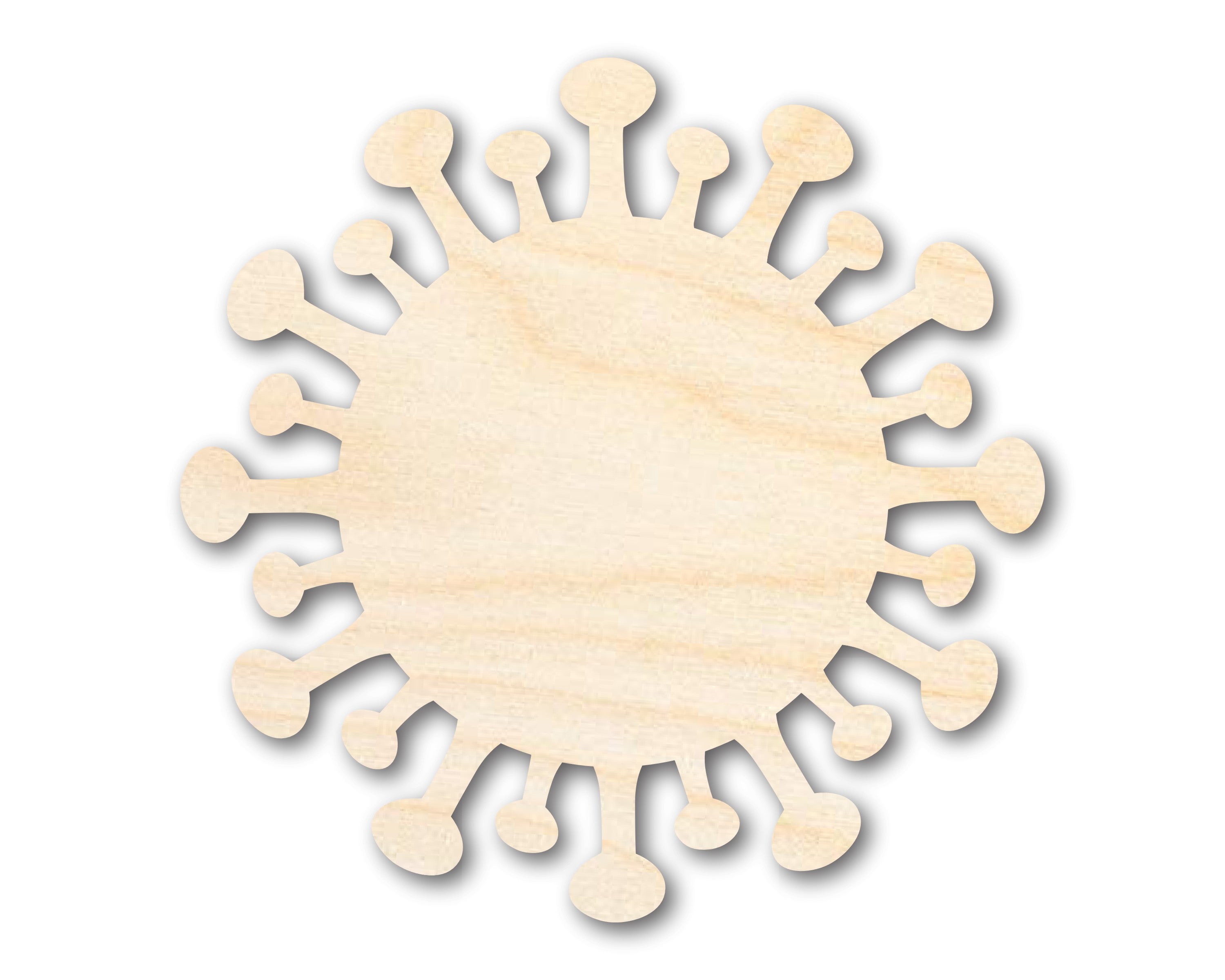 Unfinished Wood Virus Shape | Germ Craft Cutout | up to 46" DIY