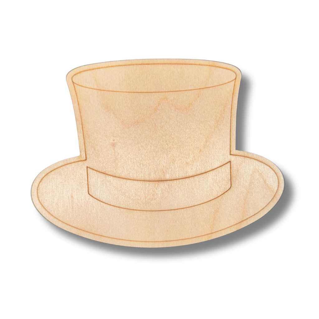 Unfinished Wood Etched New Year Hat Shape | Paint By Line Crafts | up to 30" DIY