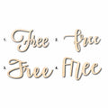 Free Sign Unfinished Wood Cutout Home Decor DIY