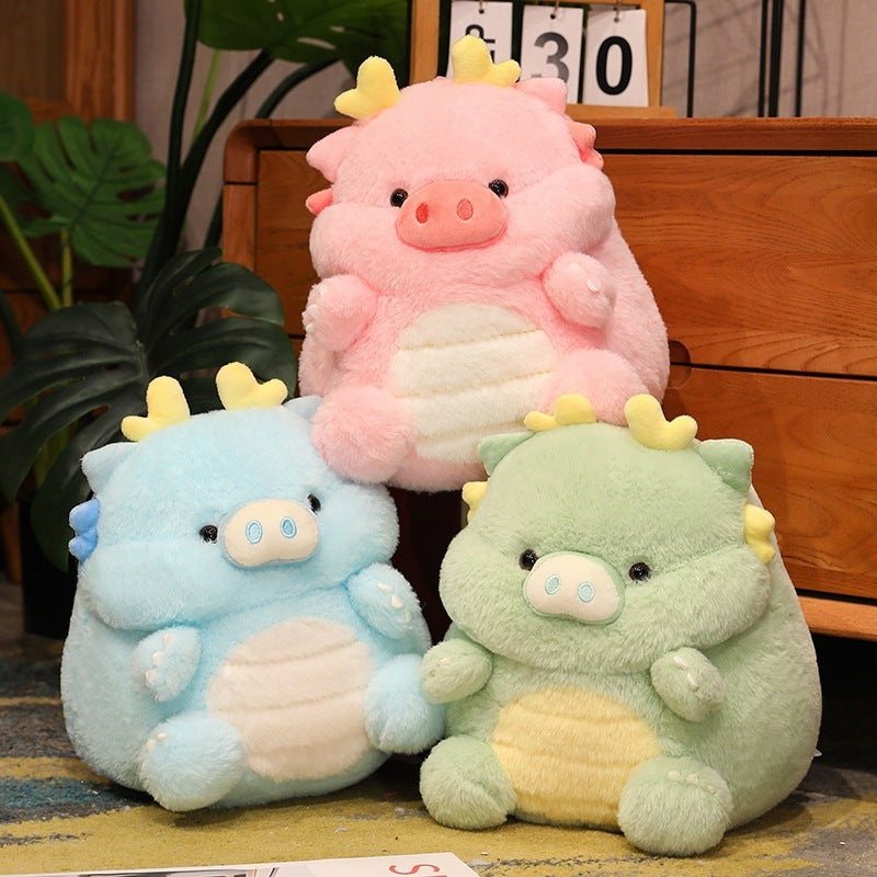 Cute Dragon Pig Doll Plush Toy Sleeping Pillow