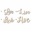Live Sign Unfinished Wood Cutout Home Decor DIY
