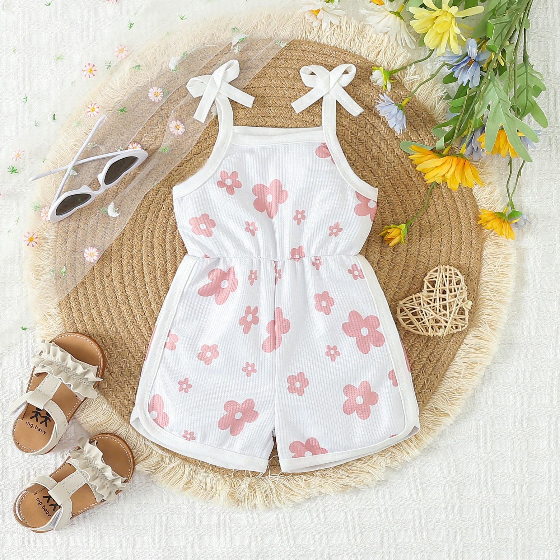 Summer New Girls' Jumpsuit Printed Sling