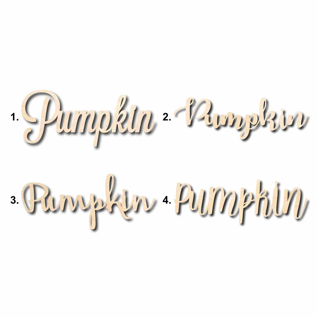Pumpkin Sign Unfinished Wood Cutout Home Decor DIY