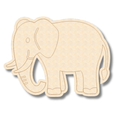 Unfinished Wood Etched Elephant Shape | Paint By Line Crafts | up to 30" DIY